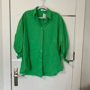Bright Green Button-Up Shirt